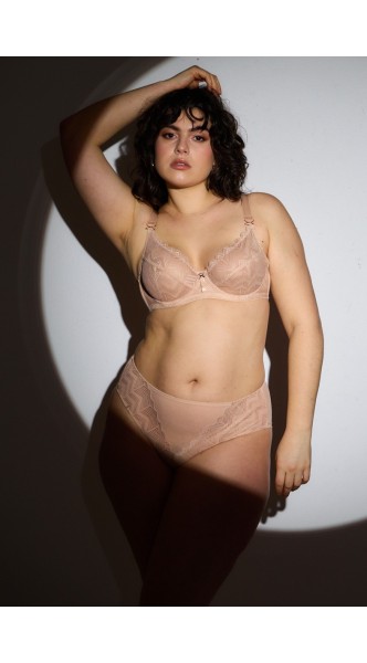 Ensemble de lingerie transparante sans coques - Grande taille