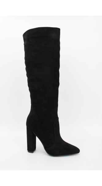 Bottines haut en daim  à talon