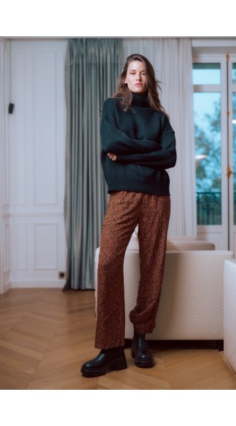 GAIA - Pantalon fluide, imprimé print  100% viscose