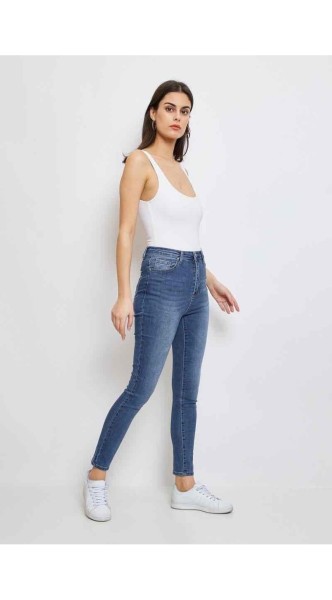 Jean skinny taille haute
