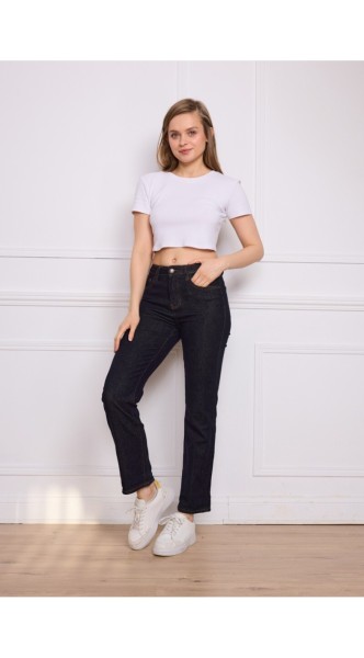 jean femme droit et taille haute