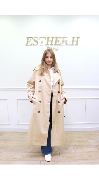 Trench long oversized