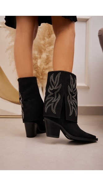 Botte guêtres à talon style santiag , cowboy