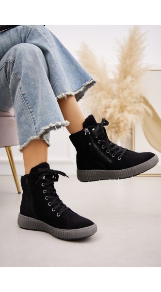 Bottines , basket fourrés plates à lacet