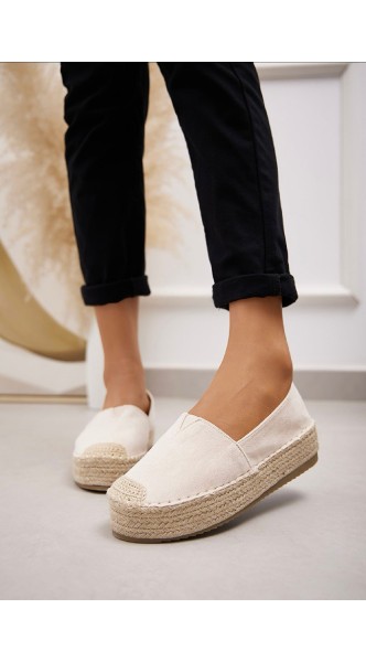 Espadrille compensée avec  élastique